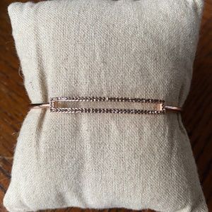 Stella & Dot Pave’ Rectangle Cuff - Rose Gold